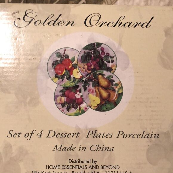 Set of four porcelain dessert plates - Picture 8 of 8